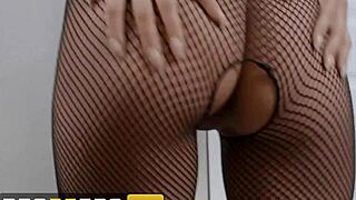 Yo Mina Luxx, how’d those nylons get wrecked with cum?