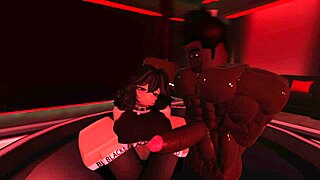 Black Couple's Intense Late-Night Job Session