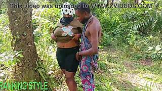 Chubby BBW rides big cock outdoors in wild cowgirl action. Check her massive tits bouncing!