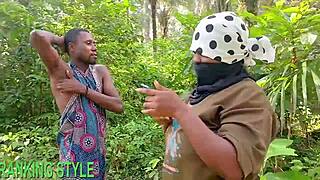 Chubby BBW rides big cock outdoors in wild cowgirl action. Check her massive tits bouncing!