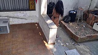 Anal with bikini mark on latina teen