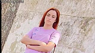 Masturbating in car in public excites hot woman at bus stop