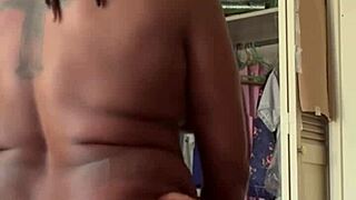 Does this ebony babe want homemade blowjob and doggy in bedroom?