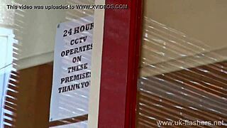 chubby amateur sarah jane masturbates in public! bbw milf flashes big tits.