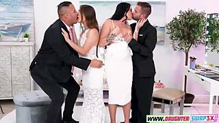 Hey stepdaughters, ready to lose virginity in bride outfits? Your stepdads are pounding those tight pussies hard!