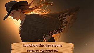 Look how this guy moans with boyfriend in erotic orgasm solo