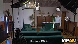 European cam girl becomes pornstar to pay debts with hardcore sex