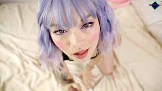 Teen Delivers Juicy Blowjob and Facial to Karneli Bandi