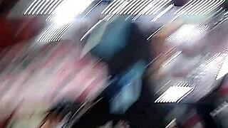 mexican woman with big ass browsing in the store