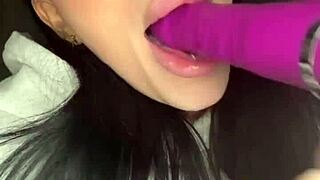 horny british teen plays solo with toys till she squirts.