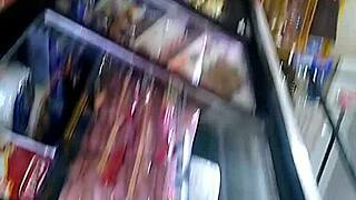 mexican woman with big ass browsing in the store