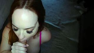 Dominating this curvy stacked redhead.