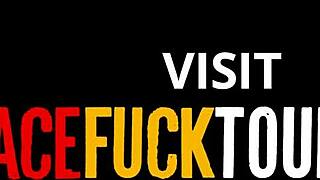 She Deep Throats My Huge Cock with Eye Contact