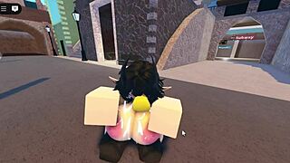 i got banged by three guys on the roblox whorblox street, sucking and fucking in doggystyle.