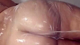 Young Latina Babe Sucks Neighbor's Cock In Homemade Shower