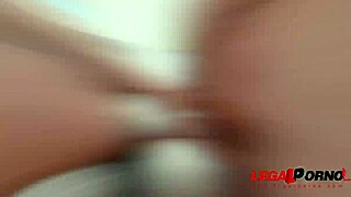Polly Petrova devours anal creampies after intense double action.