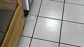 mexican woman with big ass browsing in the store