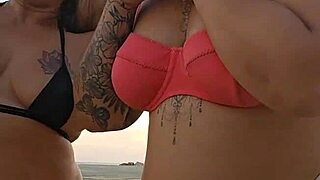 African Mature Milf Flashing Big Ass on Beach