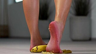 Petite Girl Crushes Fruits With High Heels Hot Footfetish