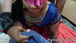 Horny Indian Wife Enjoys Steamy Romantic Sex in Saree Blouse