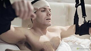 kit mercer helps her stepson with a hand