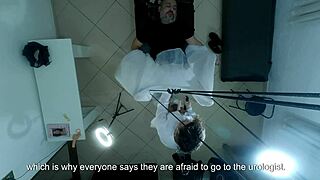 Holy crap, horny patient gets his asshole wrecked by urologist with a strapon!