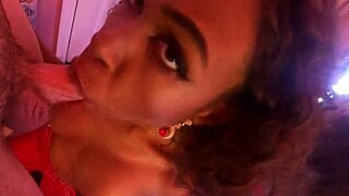 Anastasia Valentine in blowjob POV scene with Aiden Valentine