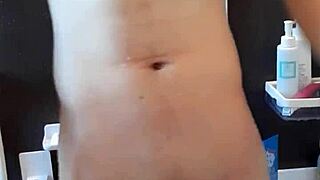 Muscular hunk steams up shower with intense solo action