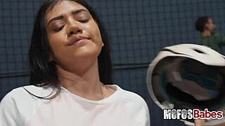 What happens when busty brunette Alice Thunder rides Joey after batting practice?