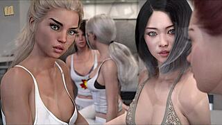 girlfriends sienna and catalina try a fun machine ride