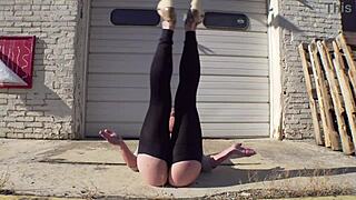 43yo flasher strolls docks in buttless pants