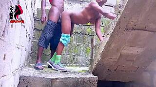 Sexygray2 Fucks Neighbor Boyfriend In Uncompleted Building. Teasing Blowjob And Ass Action With Friend.