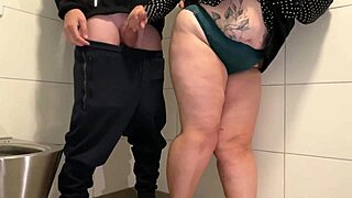 yo, curvy stepmom got me to cum in a public toilet, wild stuff