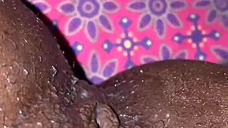 Intriguing Contrast: Ebony Slut's Squirting Creampie by BBC Amateur