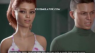 אישה זונה טוטלית מקבלת קרימפי אנאלי מול בעל בוגד אנימציה