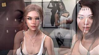 girlfriends sienna and catalina try a fun machine ride