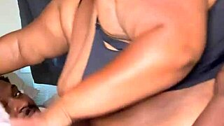 pregnant ebony bbw rides hard on top