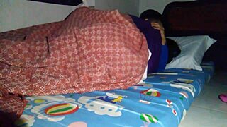 sharing bed with stepmother turned into unexpected creampie under the sheet