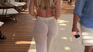 Compilation of big ass blonde girls showing off hot booties.