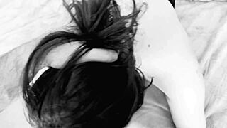 Novinha Branquinha Fucks Hard with Huge Nordic Viking Bear Man!