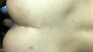 cumshot lands on my girl's back