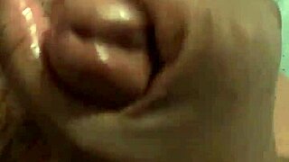 Wife gives intense handjob cumshot