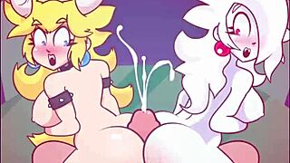 Bowsette And Boosette Enjoy Hard Cocks In Group Sex