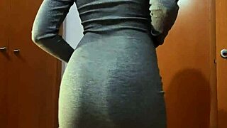 Stepdaughter bends over for doggystyle creampie in POV.