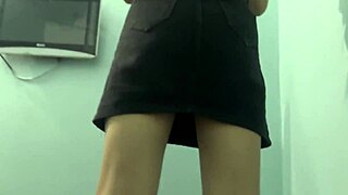 What is that college girl doing in her skirt workout