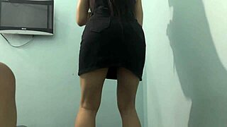 What is that college girl doing in her skirt workout