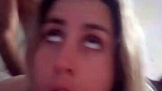 Latina Blonde Slut Deepthroats Big Cock For Lover