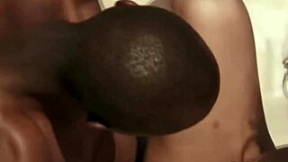 African and indian lovers make love outdoors with anal