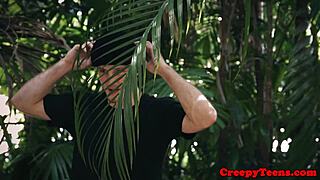 Bound Teen Girl Next Door Dominated and Roughfucked Outdoors by Stalker