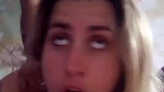 Latina Blonde Slut Deepthroats Big Cock For Lover